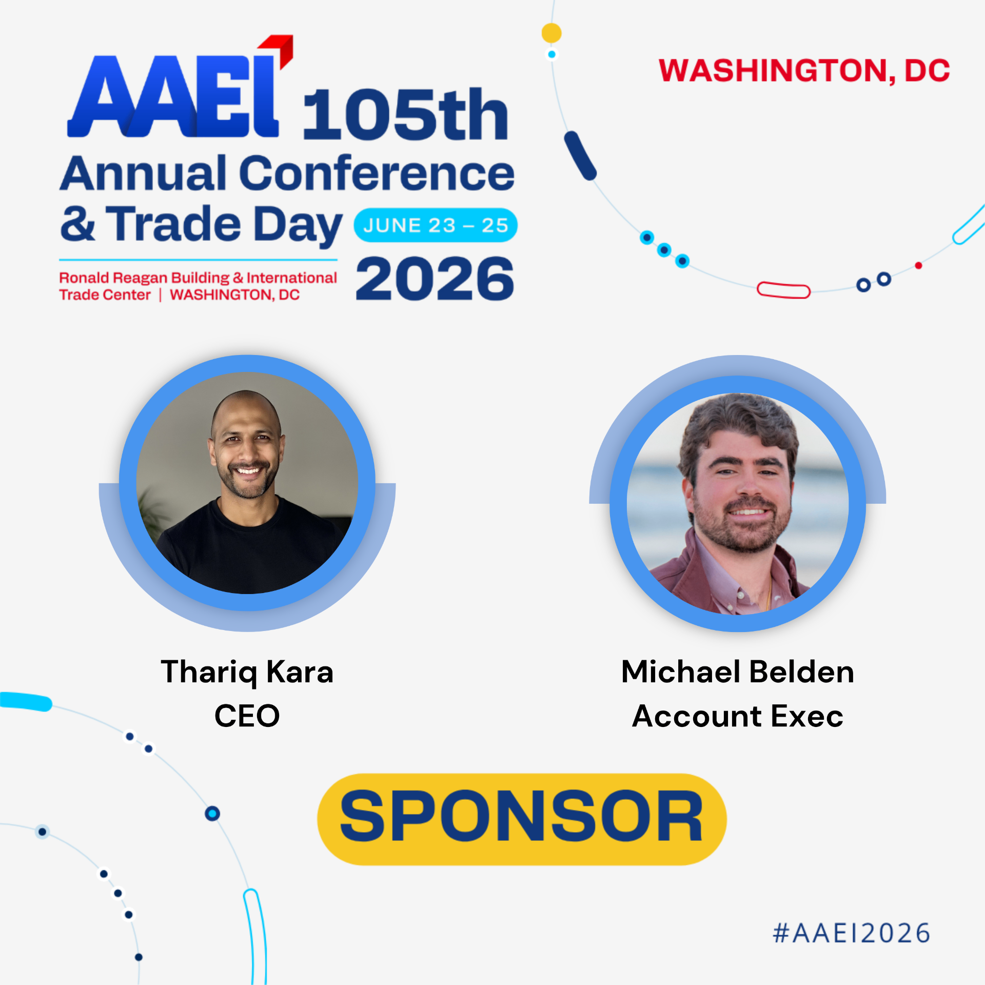 Heading to AAEI 2026 in Washington, DC? Connect with Thariq and Michael
